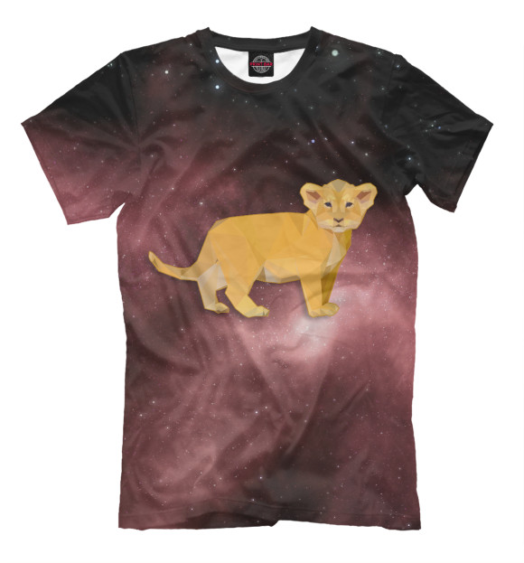 Футболка для мальчиков с изображением Львенок цвета Белый