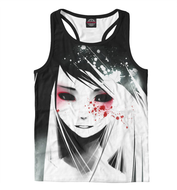 Мужская майка-борцовка с изображением Девушка цвета Белый