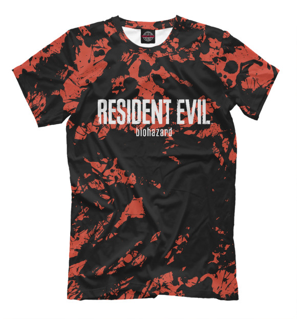 Мужская футболка с изображением Resident Evil цвета Черный