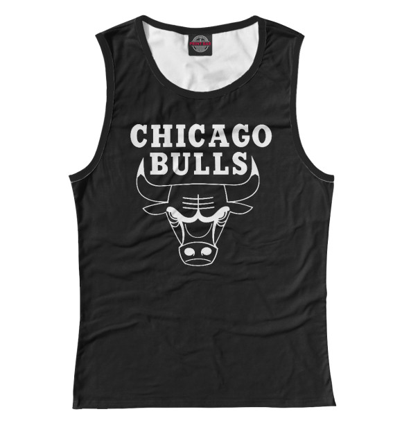 Майка для девочки с изображением Chicago Bulls цвета Белый