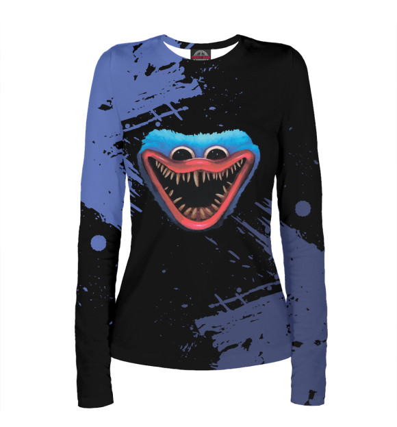 Женский лонгслив с изображением Poppy Playtime цвета Белый