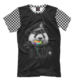 Мужская футболка Panda Cop