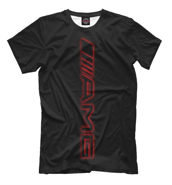 Мужская футболка с изображением AMG Red-Black цвета Черный