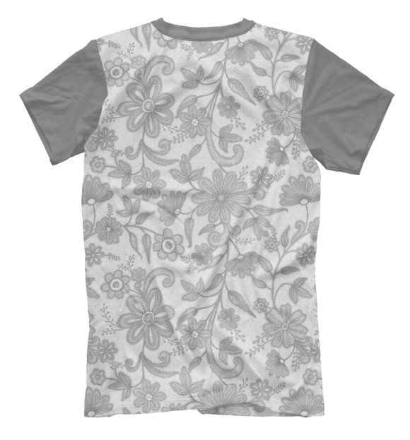 Мужская футболка с изображением Кружева цвета Белый