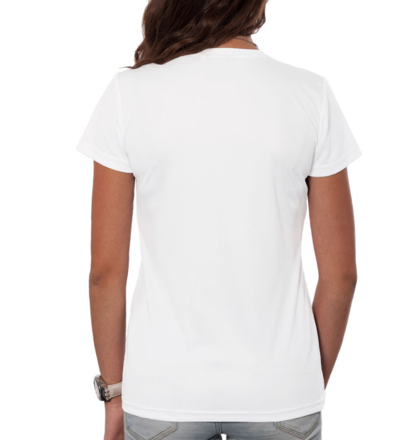 Женская футболка с изображением Украшения цвета Белый