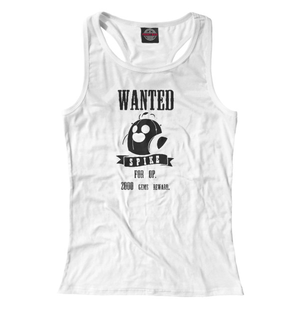 Женская майка-борцовка с изображением Brawl Stars цвета Белый