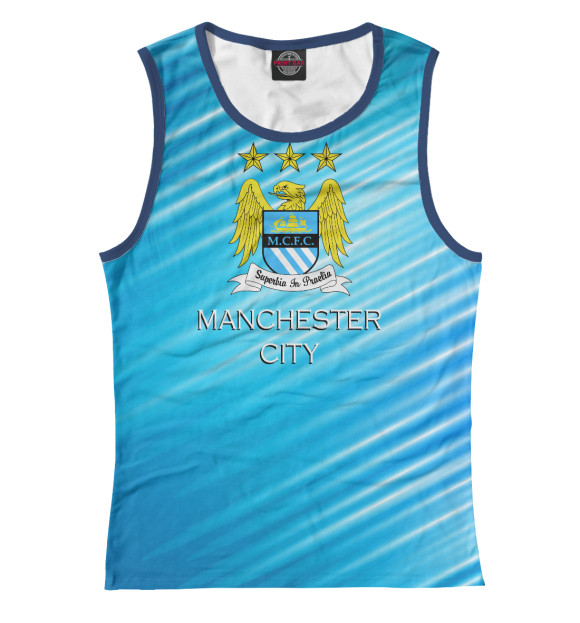 Майка для девочки с изображением Manchester City цвета Белый
