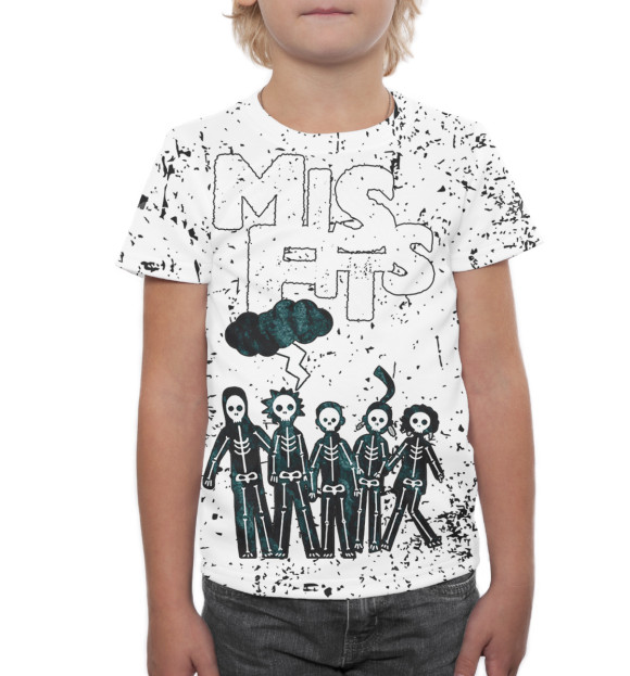 Футболка для мальчиков с изображением Отбросы цвета Белый