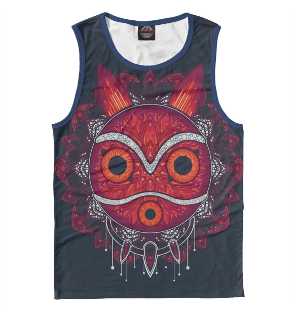 Майка для мальчика с притом Принцесса Мононоке цвета Белый Майка для мальчика с изображением Принцесса Мононоке цвета Белый