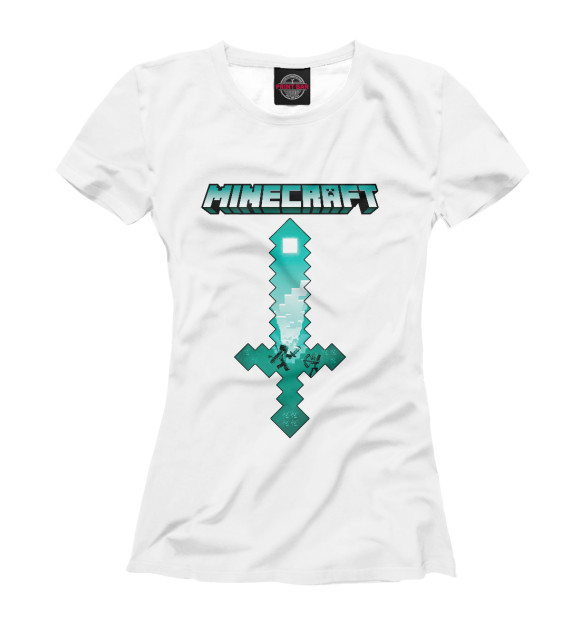 Женская футболка с изображением Minecraft цвета Белый