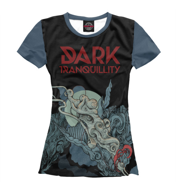 Женская футболка с изображением Dark tranquillity- цвета Белый