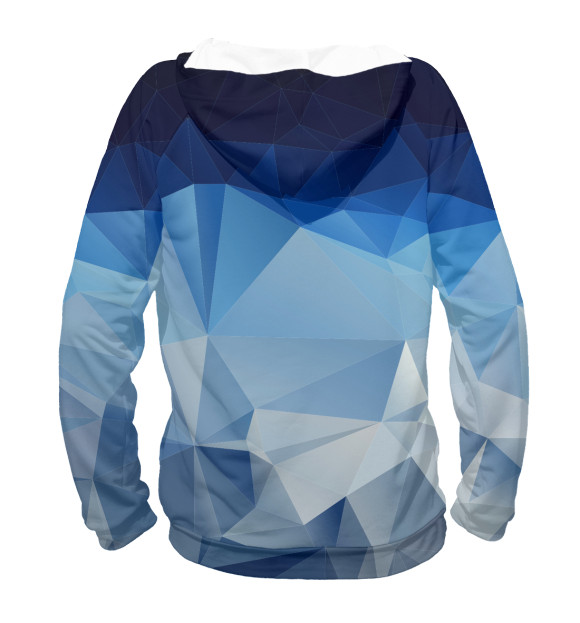 Женское худи с изображением Polygonal цвета Белый
