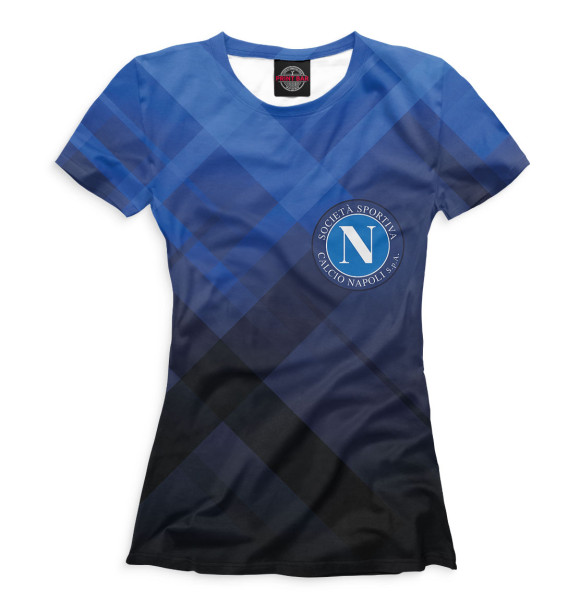 Женская футболка с изображением Napoli цвета Белый