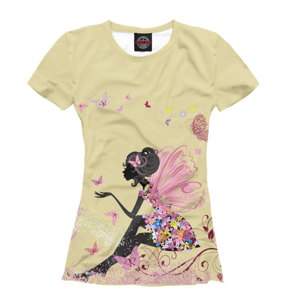 Футболка для девочек с изображением Фея цвета Белый