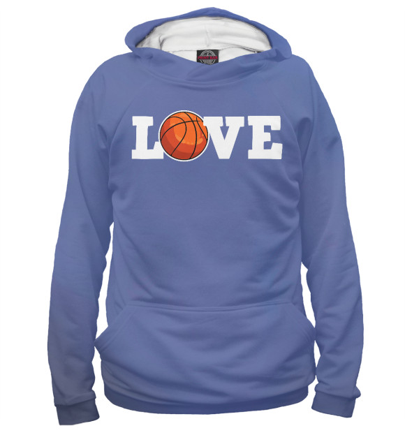 Женское худи с изображением Basketball Player Valentine цвета Белый
