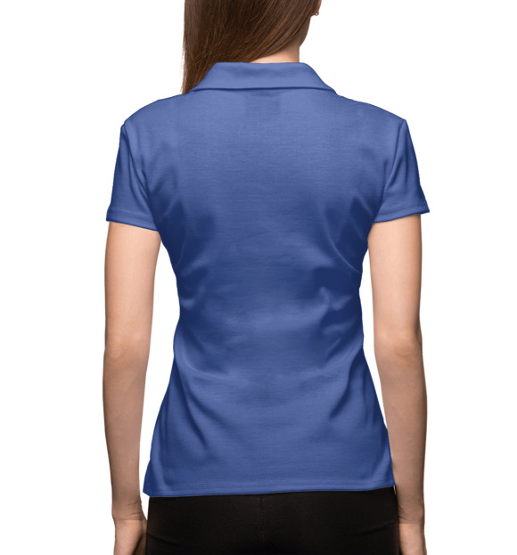 Женское поло с изображением VOVA цвета Белый