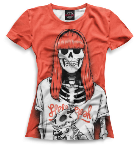 

Футболки Print Bar, Белый, Скелет