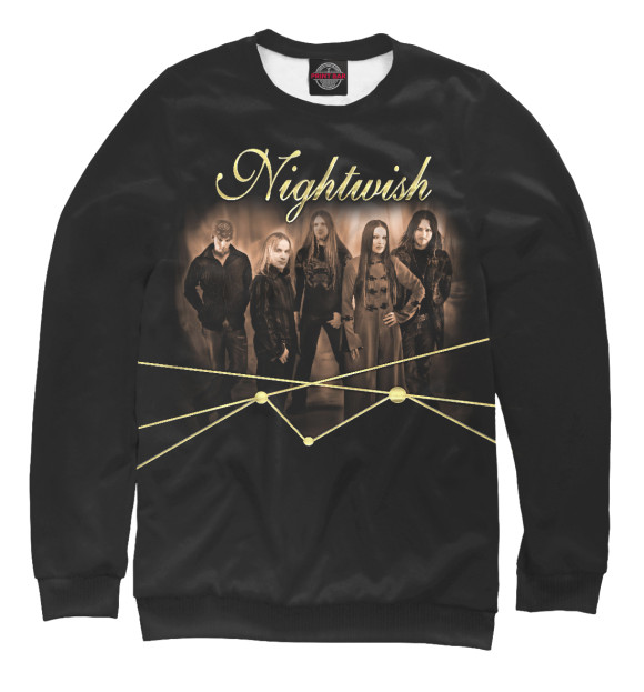 Женский свитшот с изображением Nightwish цвета Белый