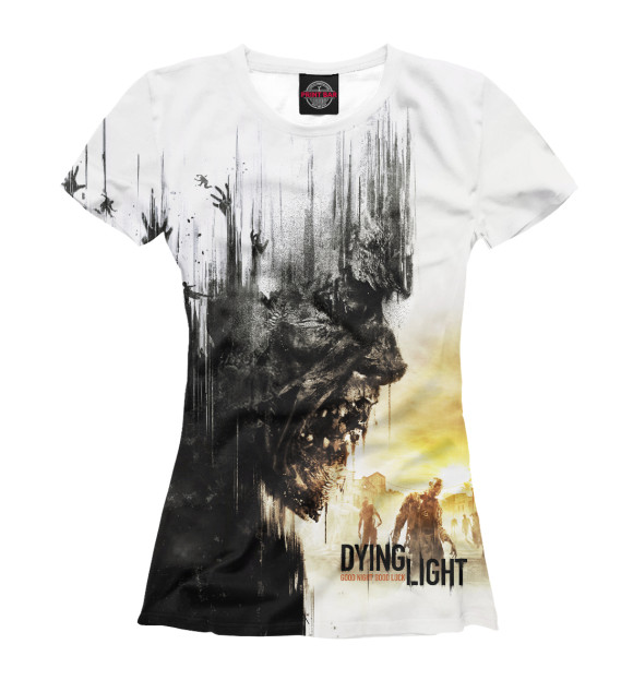 Женская футболка с изображением Dying Light цвета Белый