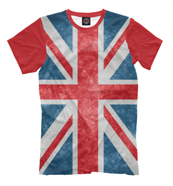 Мужская футболка с изображением Великобритания цвета Молочно-белый