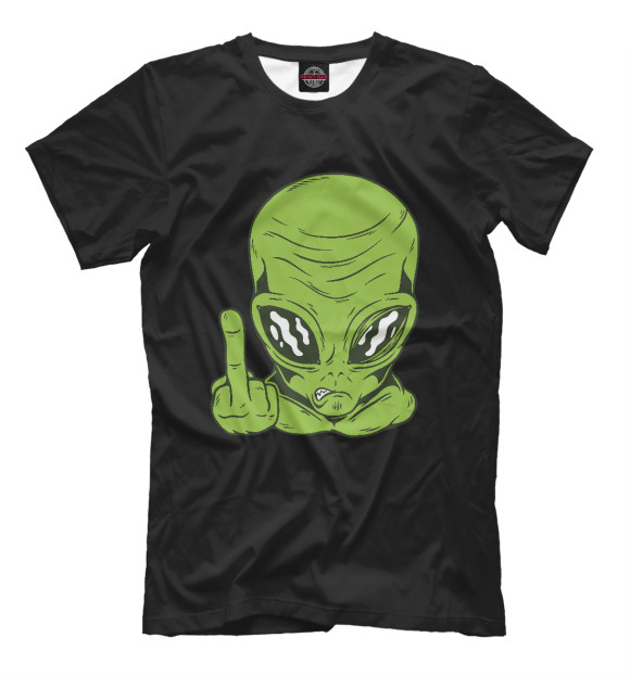 Футболка для мальчиков с изображением Alien fuck off цвета Белый