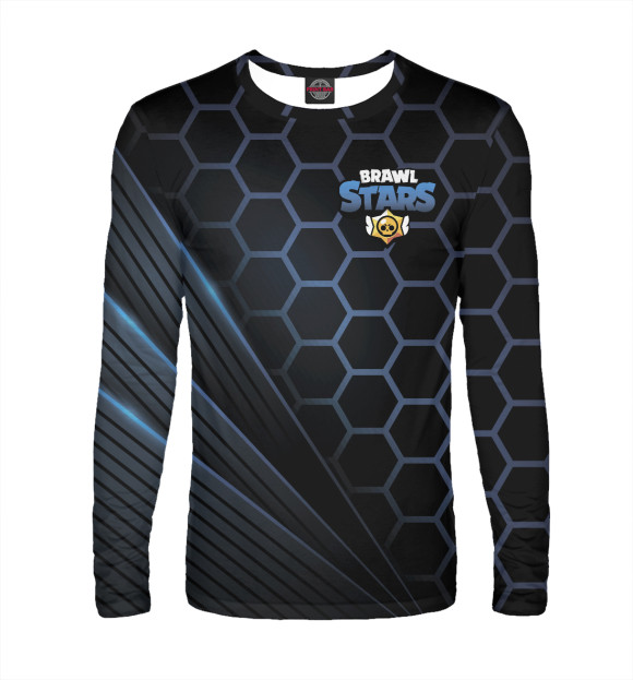 Мужской лонгслив с изображением Brawl Stars цвета Белый