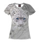 Женская футболка Леопард в снегу
