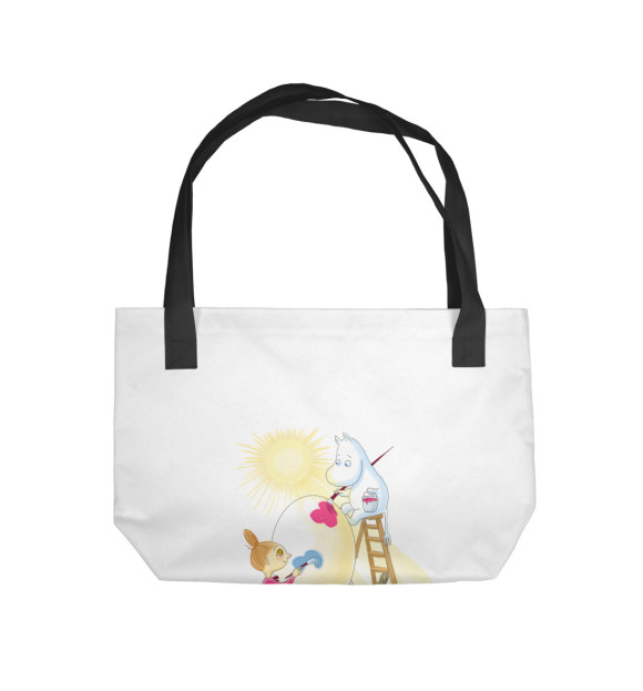 Пляжная сумка с изображением Муми-Пасха цвета 