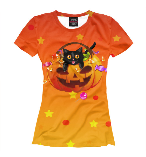 Футболка для девочек с изображением Хэллоуин цвета Белый
