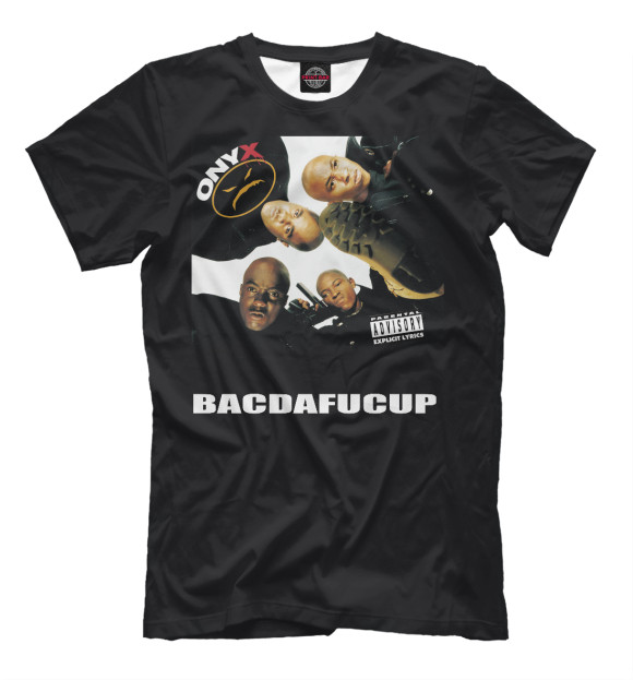 Мужская футболка с изображением Bacdafucup цвета Черный