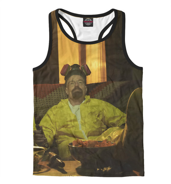 Мужская майка-борцовка с притом Во все тяжкие цвета Белый Мужская майка-борцовка с изображением Во все тяжкие цвета Белый