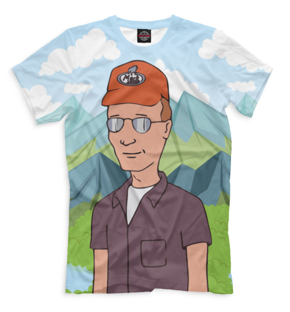 Мужская футболка с изображением Дэйл Гриббл цвета Молочно-белый