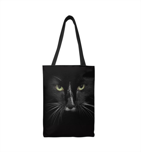 Сумка-шоппер с изображением Черный Кот цвета 