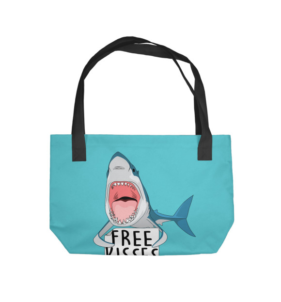 Пляжная сумка с изображением Free Kisses цвета 