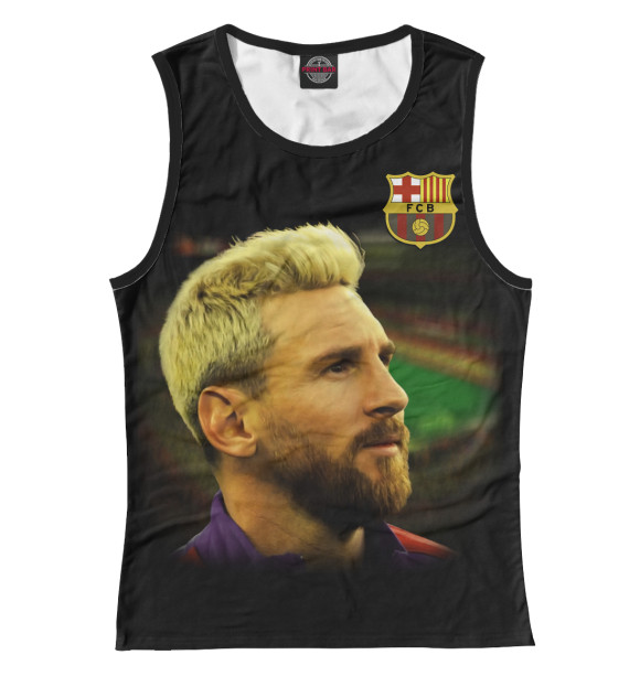 Майка для девочки с изображением Messi king Leo цвета Белый