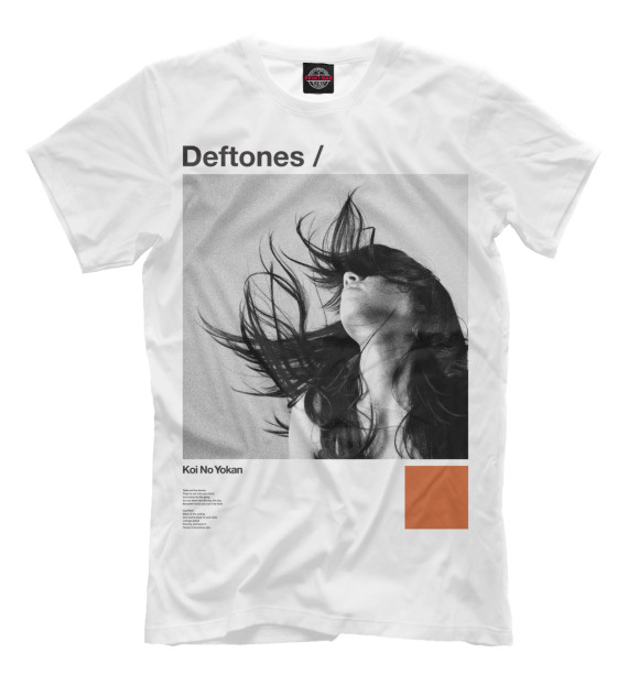 Футболка для мальчиков с изображением Deftones цвета Молочно-белый