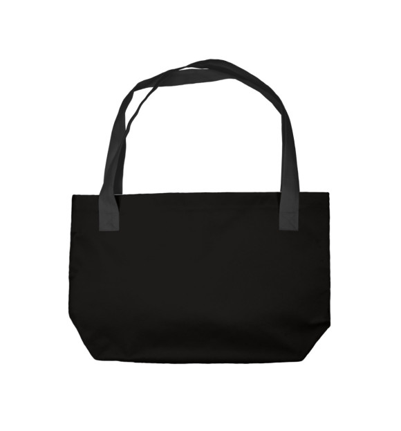 Пляжная сумка с изображением Hard Core Lion Black цвета 