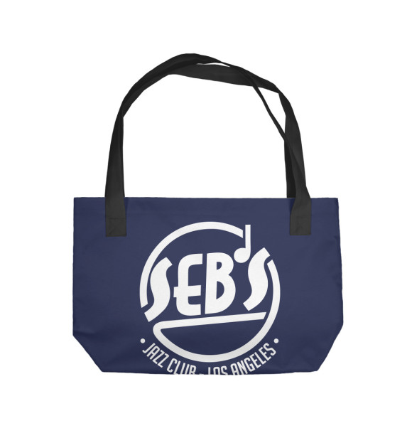 Пляжная сумка с изображением Sebs Jazz Club цвета 
