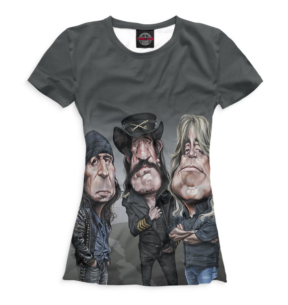 Футболка для девочек с притом Motorhead цвета Белый Футболка для девочек с изображением Motorhead цвета Белый