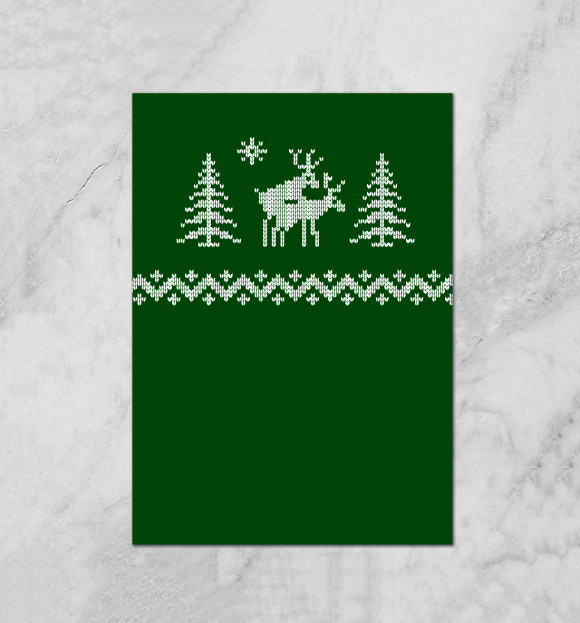 Плакат с изображением Неприличные Олени цвета Белый