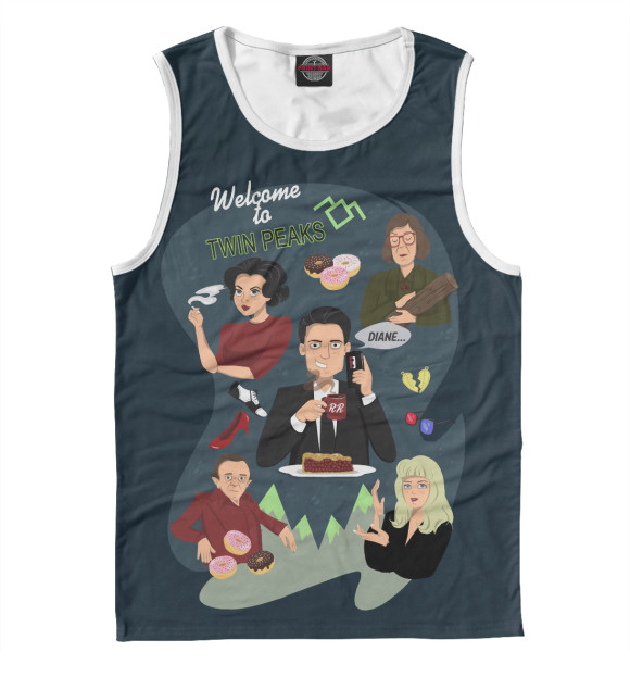 Майка для мальчика с изображением Welcome to Twin Peaks цвета Белый