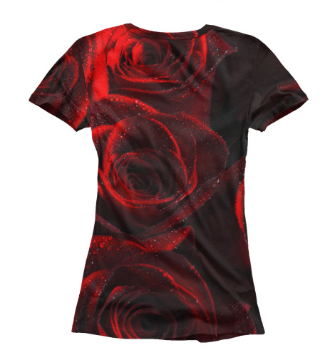 Футболки Print Bar, Белый, Красные розы
