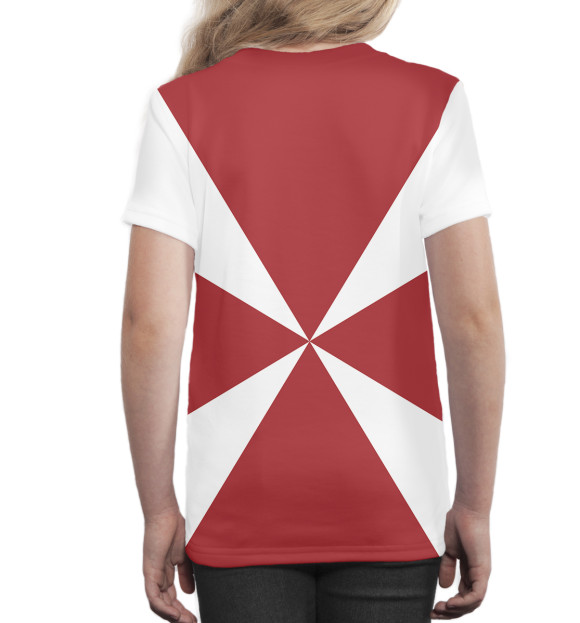 Футболка для девочек с изображением Спецназ ВВ цвета Белый