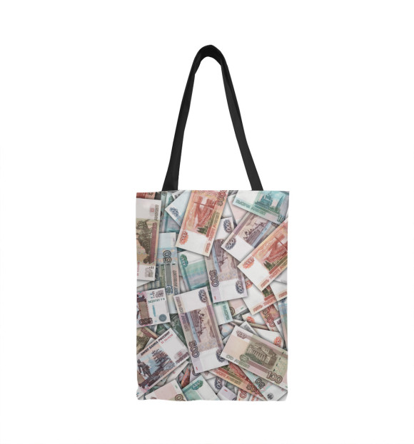 Сумка-шоппер с изображением Куча денег цвета 
