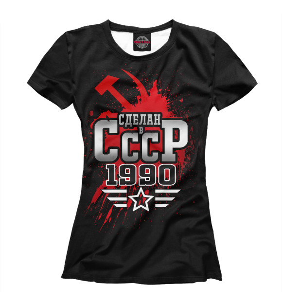 Футболка для девочек с изображением 1990 цвета Белый