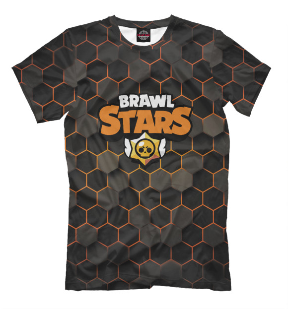 Мужская футболка с изображением Brawl Stars цвета Белый