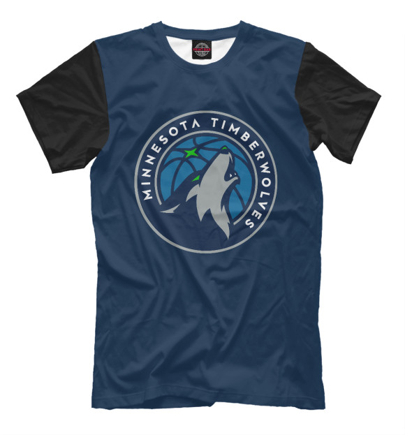 Мужская футболка с изображением Minnesota Timberwolves цвета Белый