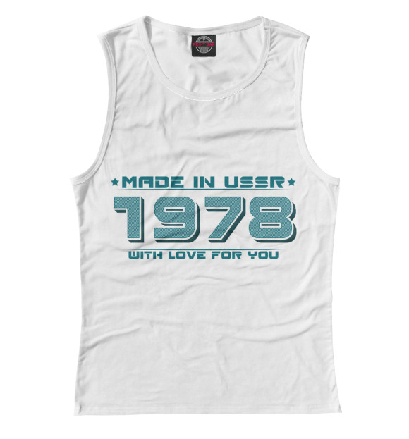 Майка для девочки с изображением Made in USSR 1978 цвета Белый