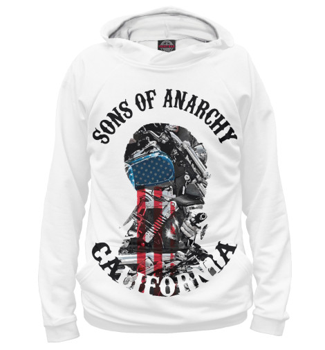 

Худи Print Bar, Белый, Сыны анархии