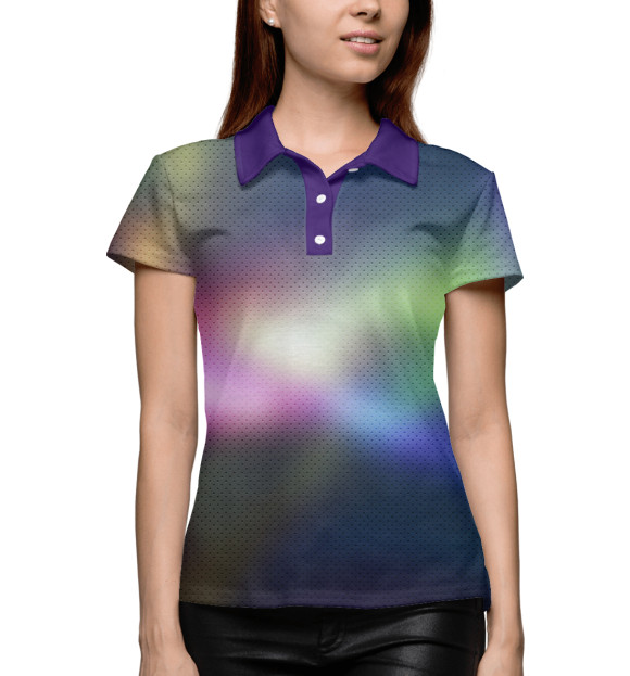 Женское поло с изображением Сияние цвета Белый